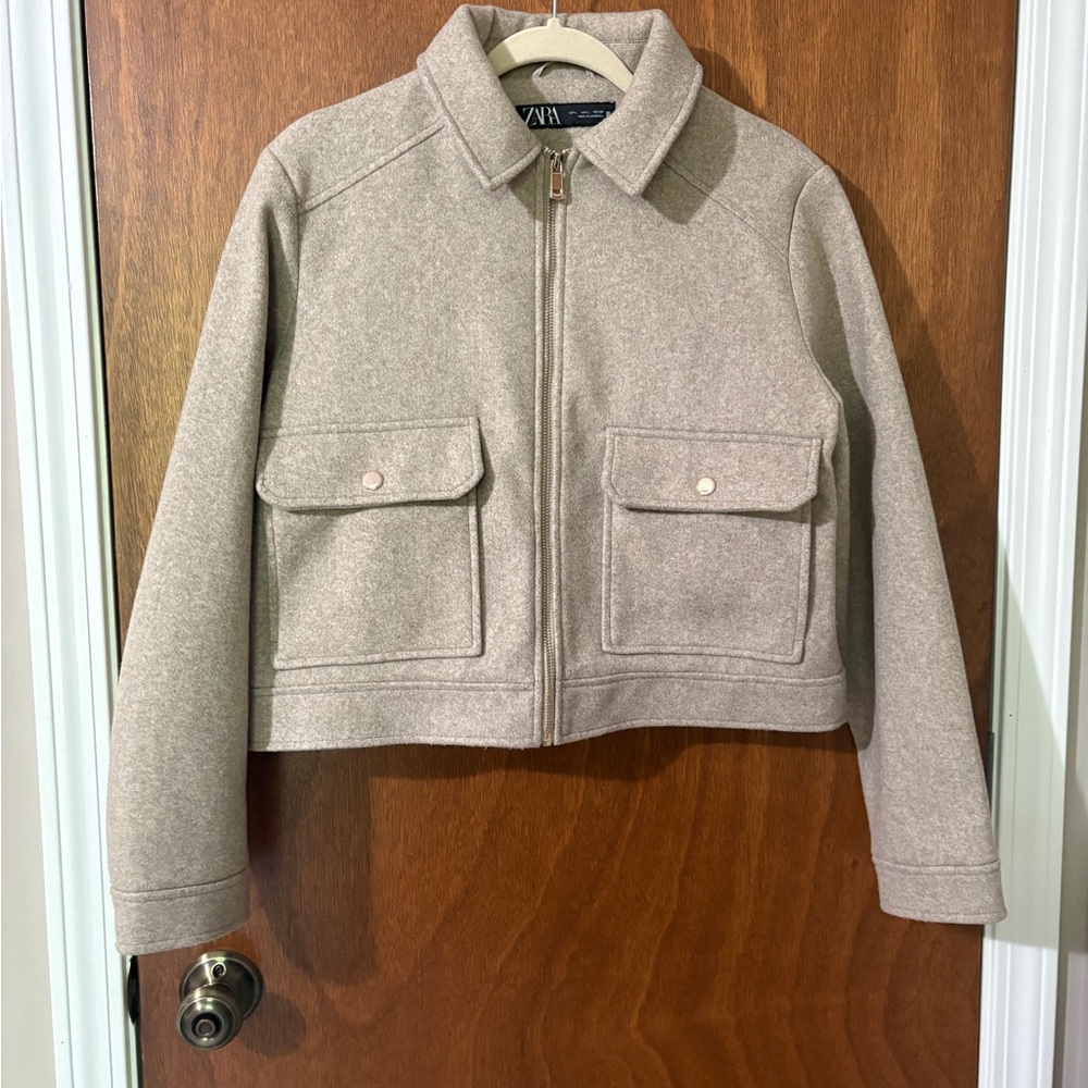 Zara Beige Utility Jacket - Picture 5 of 5